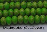 CDE2657 15.5 inches 7*10mm rondelle dyed sea sediment jasper beads