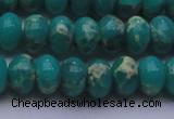 CDE2670 15.5 inches 15*20mm rondelle dyed sea sediment jasper beads