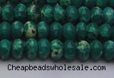 CDE2673 15.5 inches 7*10mm rondelle dyed sea sediment jasper beads