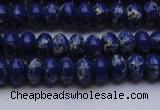 CDE2680 15.5 inches 5*8mm rondelle dyed sea sediment jasper beads