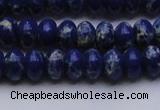 CDE2682 15.5 inches 8*12mm rondelle dyed sea sediment jasper beads