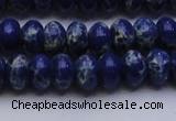 CDE2683 15.5 inches 10*14mm rondelle dyed sea sediment jasper beads