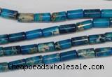 CDE278 15.5 inches 4*8mm tube dyed sea sediment jasper beads