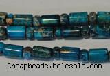 CDE288 3*6mm rondelle & 6*9mm tube dyed sea sediment jasper beads