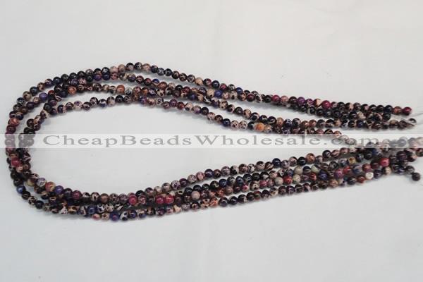 CDE360 15.5 inches 4mm round dyed sea sediment jasper beads