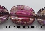 CDE37 15.5 inches 25*33mm star fruit shaped dyed sea sediment jasper beads