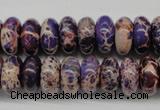 CDE373 15.5 inches 7*14mm rondelle dyed sea sediment jasper beads