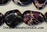 CDE394 15.5 inches 20*25mm nugget dyed sea sediment jasper beads