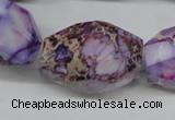 CDE40 15.5 inches 20*30mm faceted nuggets dyed sea sediment jasper beads