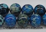 CDE46 15.5 inches 14mm round dyed sea sediment jasper beads wholesale