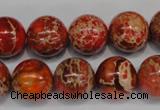 CDE495 15.5 inches 14mm round dyed sea sediment jasper beads