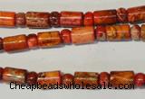 CDE505 3*6mm rondelle & 6*9mm tube dyed sea sediment jasper beads