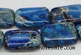 CDE56 15.5 inches 18*25mm rectangle dyed sea sediment jasper beads