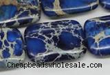 CDE57 15.5 inches 22*30mm rectangle dyed sea sediment jasper beads