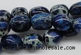 CDE63 15.5 inches 12*15mm nuggets dyed sea sediment jasper beads