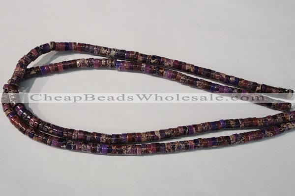 CDE704 15.5 inches 3*6mm heishi dyed sea sediment jasper beads