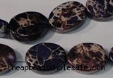 CDE710 15.5 inches 13*18mm oval dyed sea sediment jasper beads