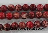 CDE822 15.5 inches 8mm round dyed sea sediment jasper beads wholesale