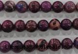 CDE832 15.5 inches 8mm round dyed sea sediment jasper beads wholesale