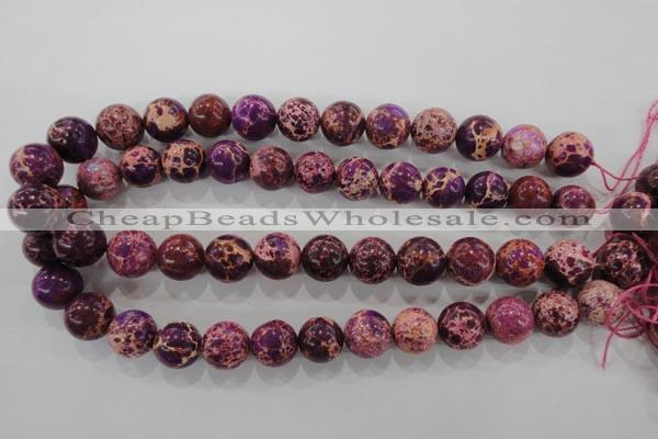 CDE836 15.5 inches 15mm round dyed sea sediment jasper beads wholesale