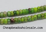 CDE86 15.5 inches 4*6mm rondelle dyed sea sediment jasper beads