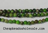 CDE920 15.5 inches 4mm round dyed sea sediment jasper beads