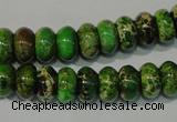 CDE927 15.5 inches 6*10mm rondelle dyed sea sediment jasper beads