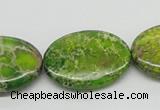 CDE94 15.5 inches 22*30mm oval dyed sea sediment jasper beads