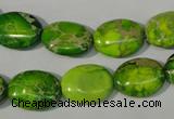 CDE940 15.5 inches 12*16mm oval dyed sea sediment jasper beads