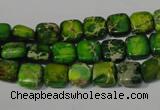 CDE944 15.5 inches 8*8mm square dyed sea sediment jasper beads