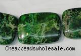 CDE975 15.5 inches 22*30mm rectangle dyed sea sediment jasper beads