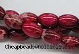 CDI09 16 inches 10*14mm rice dyed imperial jasper beads wholesale