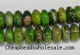 CDI135 15.5 inches 6*12mm rondelle dyed imperial jasper beads