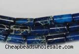 CDI226 15.5 inches 6*12mm tube dyed imperial jasper beads