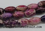 CDI30 16 inches 8*12mm rice dyed imperial jasper beads wholesale