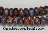 CDI371 15.5 inches 6*10mm rondelle dyed imperial jasper beads