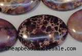 CDI422 15.5 inches 25*35mm oval dyed imperial jasper beads