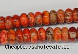 CDI501 15.5 inches 6*10mm rondelle dyed imperial jasper beads