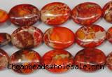 CDI531 15.5 inches 12*16mm oval dyed imperial jasper beads