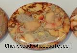 CDI537 15.5 inches 35*45mm oval dyed imperial jasper beads