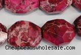 CDI615 15.5 inches 18*24mm faceted nugget dyed imperial jasper beads