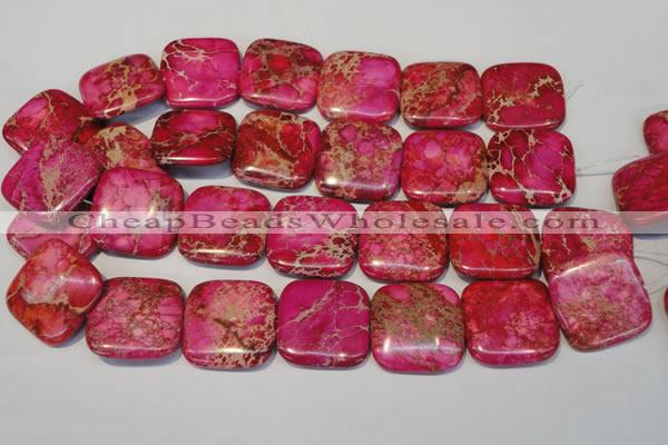 CDI627 15.5 inches 30*30mm square dyed imperial jasper beads