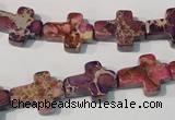 CDI722 15.5 inches 12*16mm cross dyed imperial jasper beads