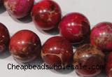 CDI763 15.5 inches 16mm round dyed imperial jasper beads