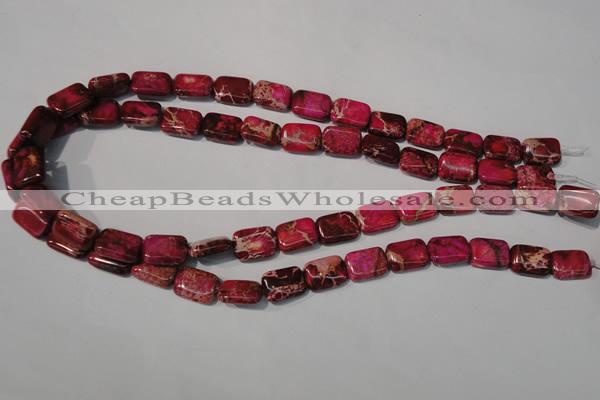 CDI796 15.5 inches 10*14mm rectangle dyed imperial jasper beads