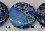 CDI909 15.5 inches 35mm flat round dyed imperial jasper beads