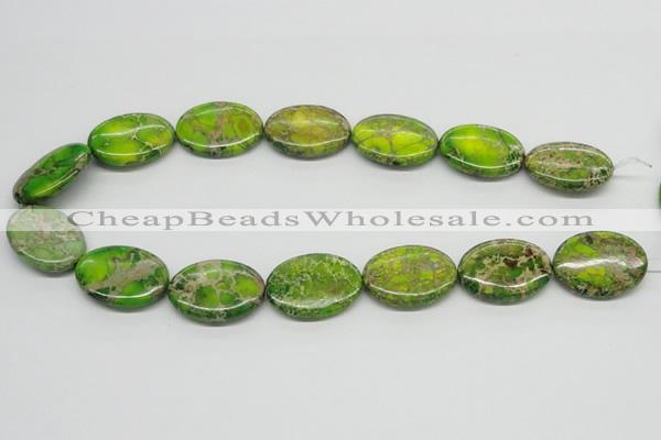 CDI94 16 inches 22*30mm oval dyed imperial jasper beads wholesale