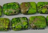 CDI949 15.5 inches 15*20mm rectangle dyed imperial jasper beads