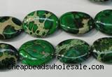 CDI972 15.5 inches 13*18mm oval dyed imperial jasper beads