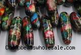 CDI990 15.5 inches 8*14mm - 8*24mm dyed imperial jasper chips beads